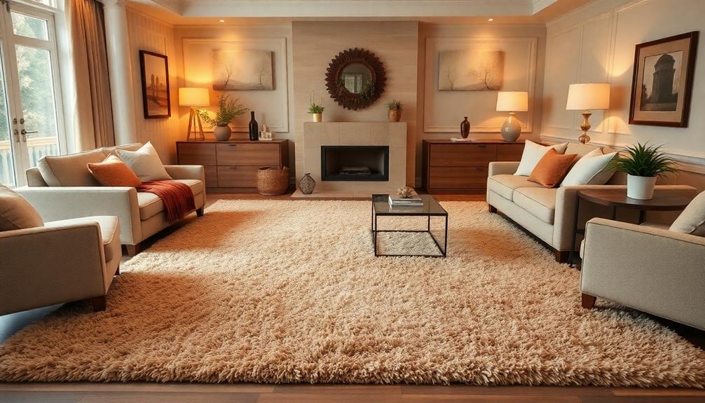 varied surface area rugs