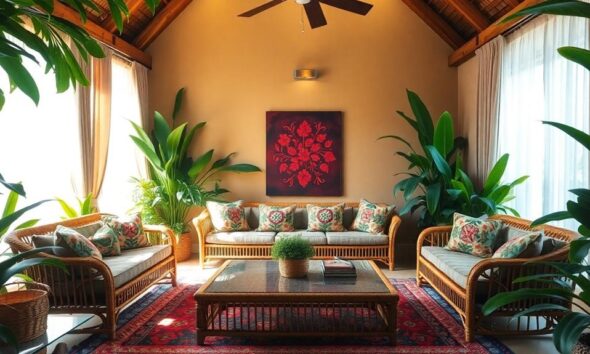 vibrant indonesian home decor