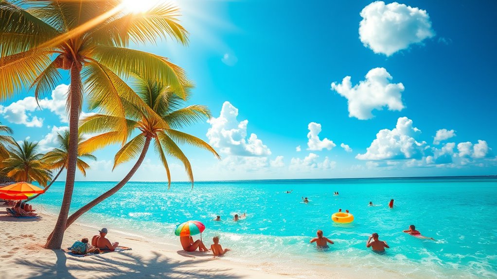 beach sun waves laughter