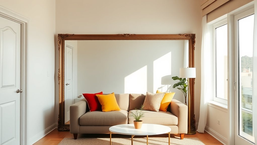 mirror placement enhances spaciousness