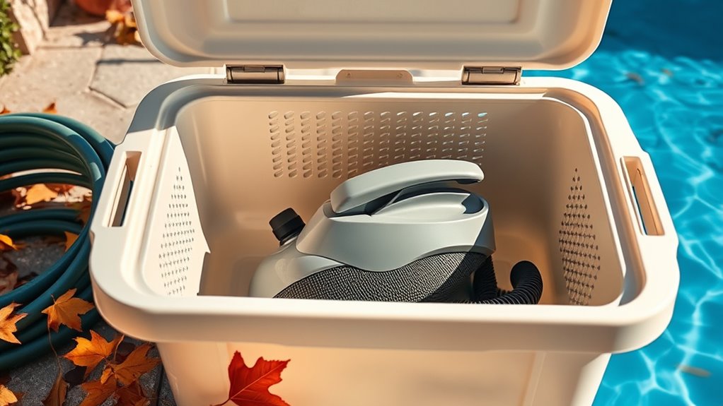 proper pool equipment storage