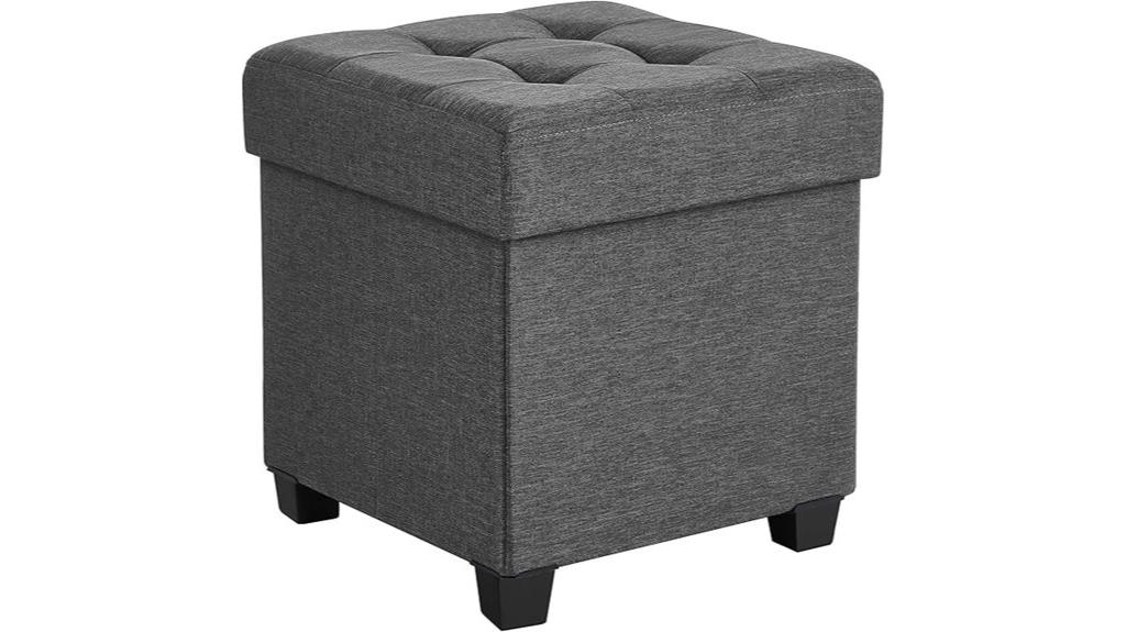 15 inch dark gray ottoman