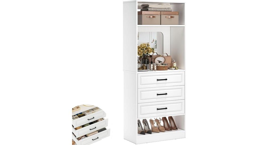 25 inch freestanding wardrobe