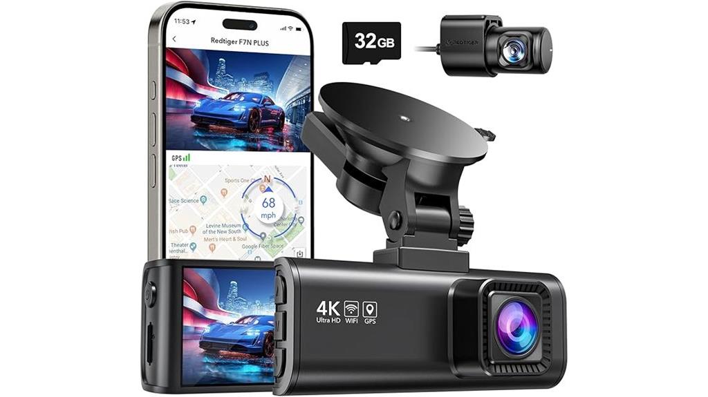 4k night vision dash cam