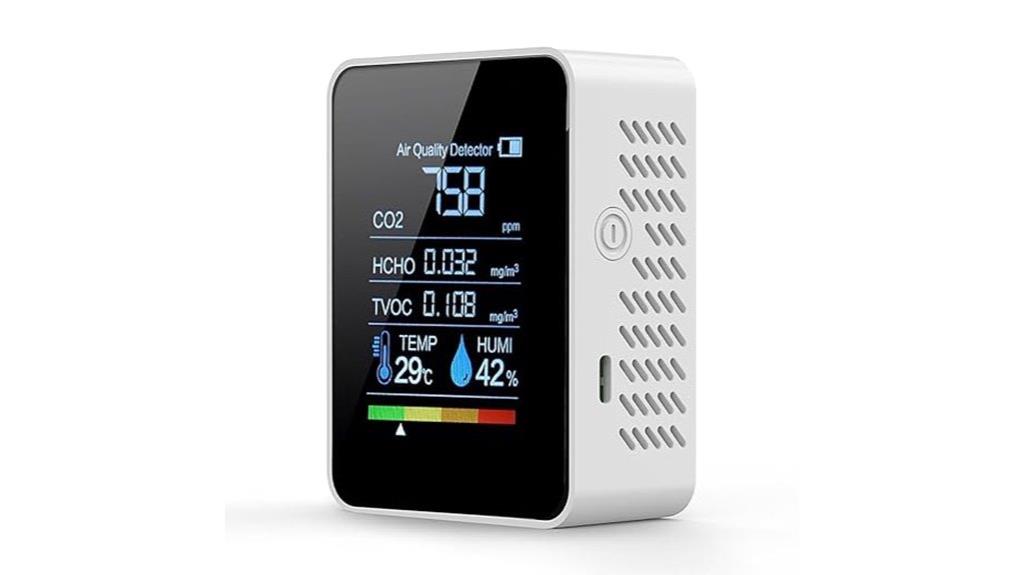 5 in 1 indoor air quality monitor