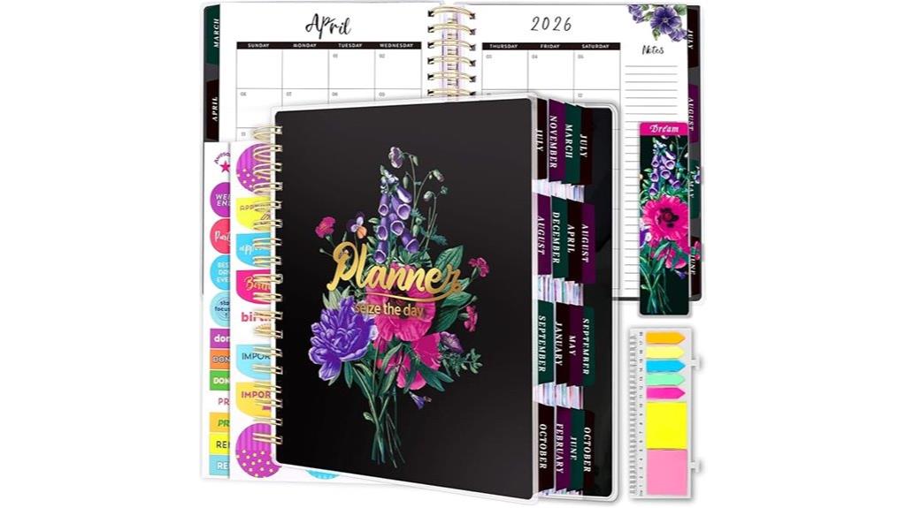 academic planner with tabs