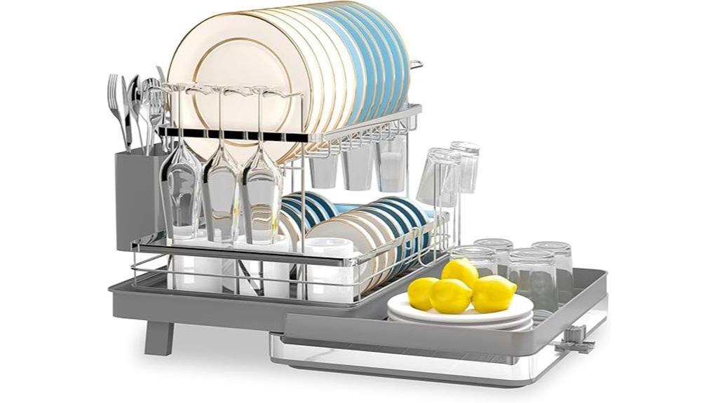 adjustable kitchen dish rack