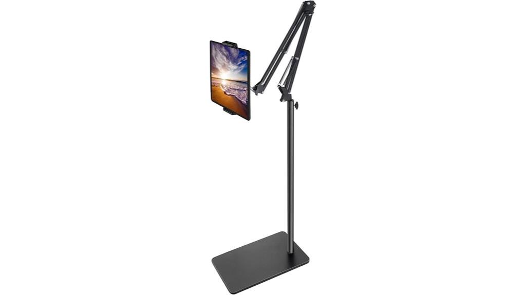 adjustable tablet floor stand