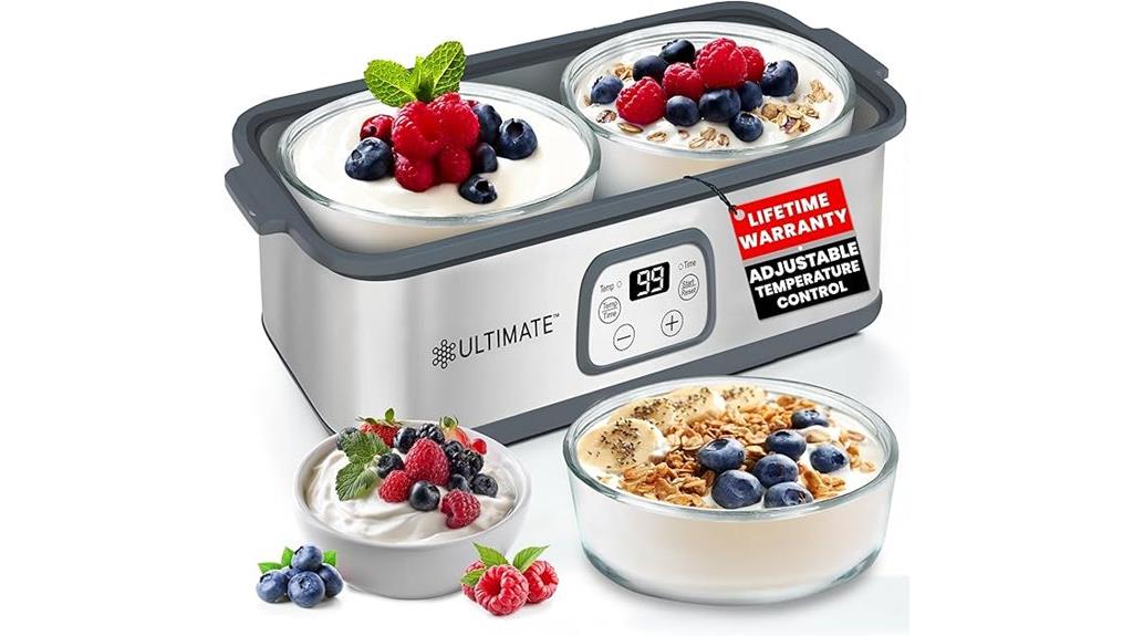 adjustable temperature yogurt maker