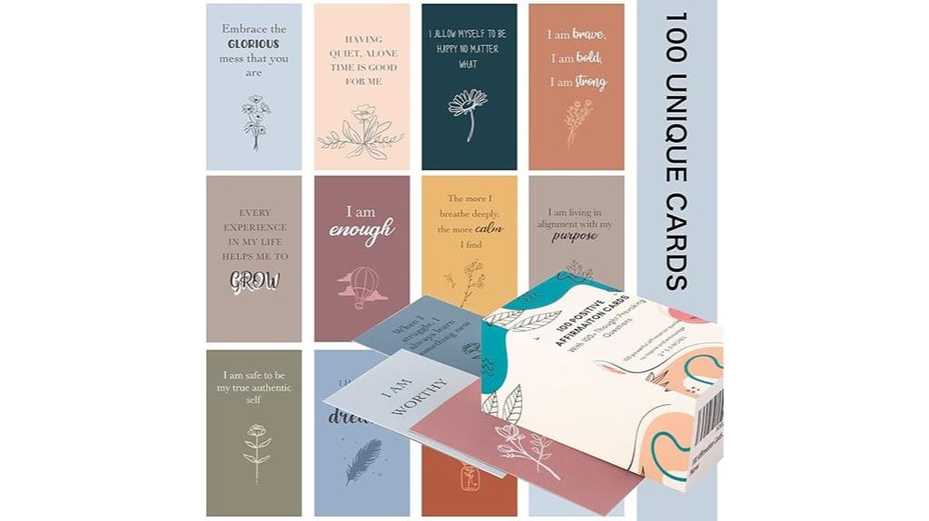 affirmation cards with questions