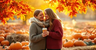 autumn couples pumpkin spice