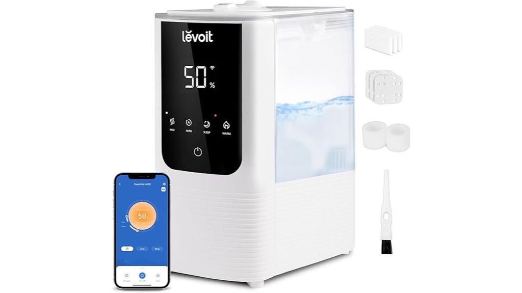 bedroom humidifier with adjustable mist