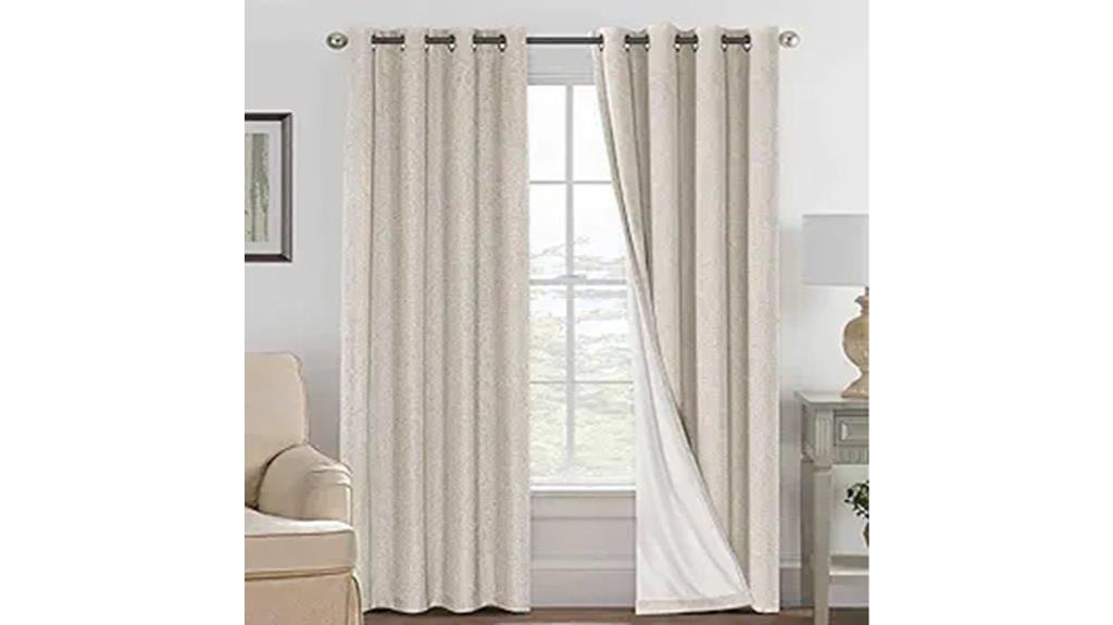 blackout linen bedroom curtains