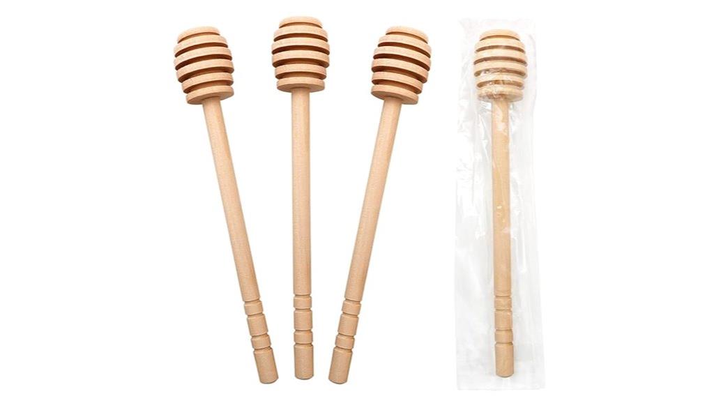 blue 20 piece wooden honey dipper
