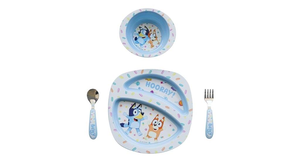 bluey toddler dinnerware set