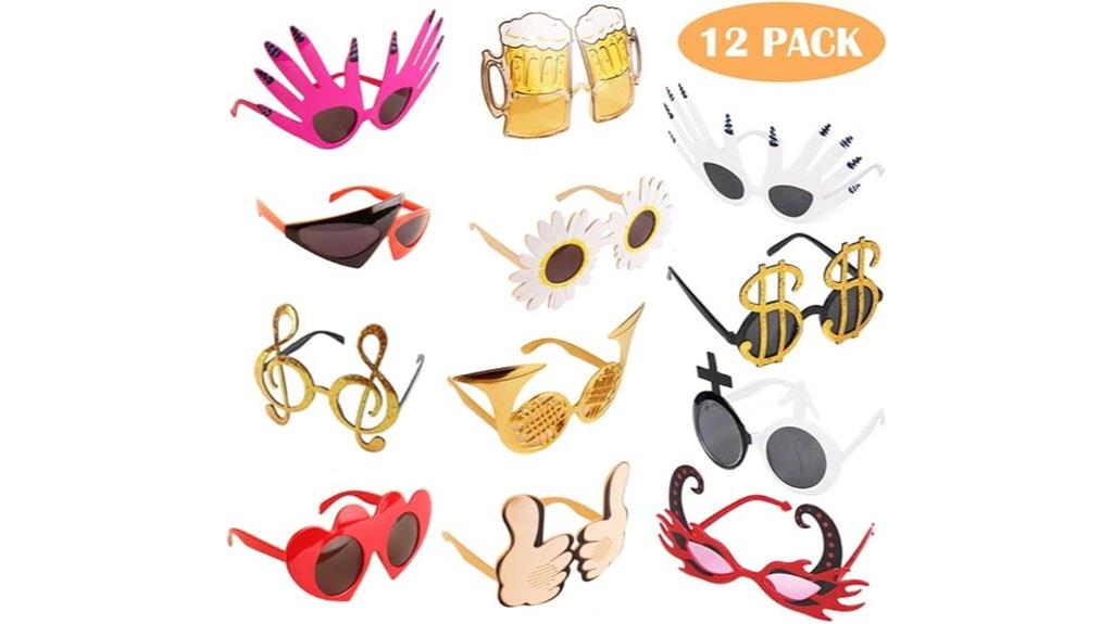 colorful party costume glasses
