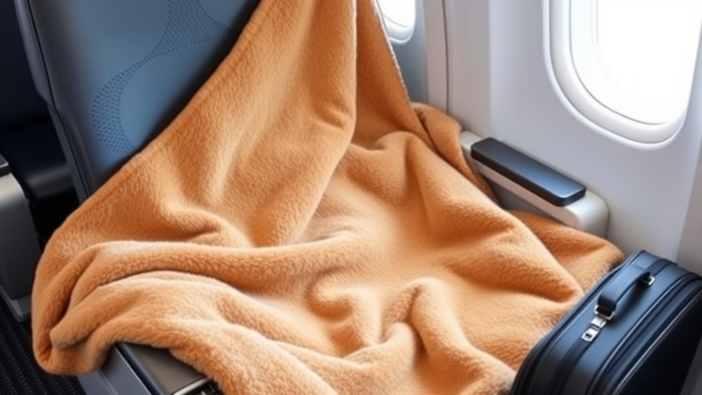 comfortable portable travel blanket