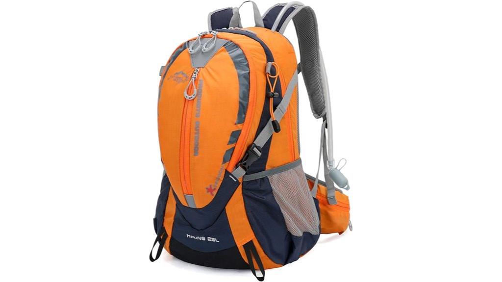 compact hiking pack with accessories