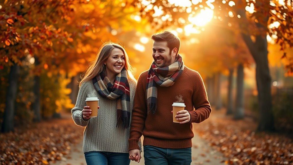 cozy fall couple moments