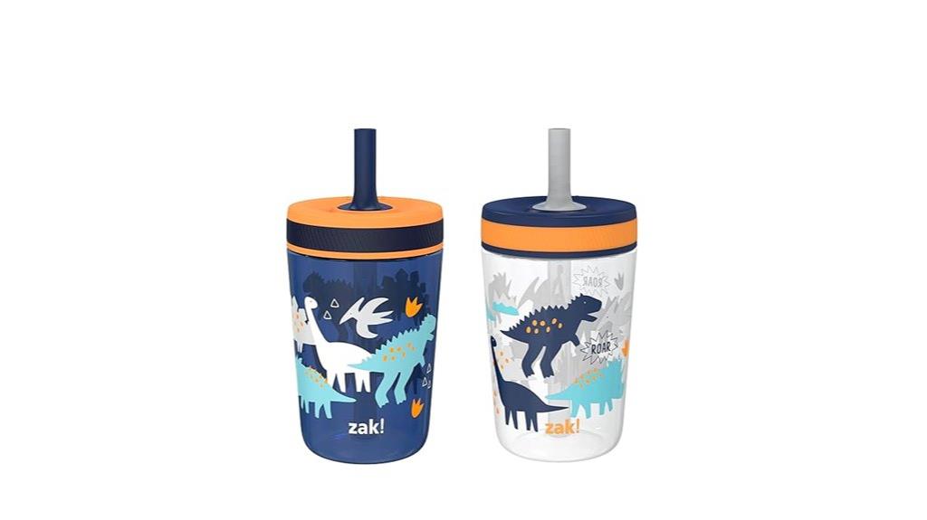 dino themed toddler cup set