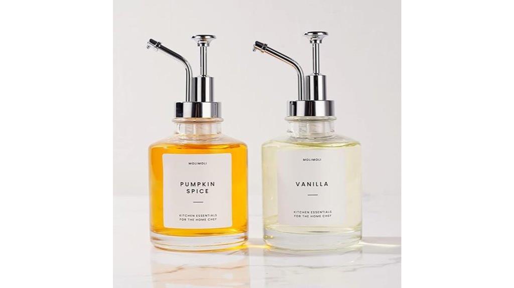 double coffee syrup dispensers