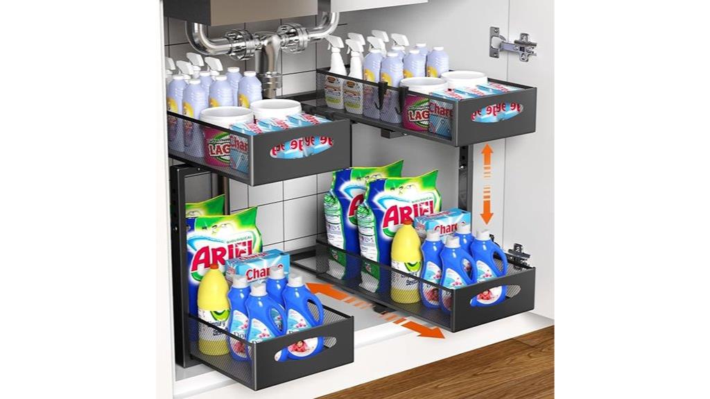 double mesh drawer storage