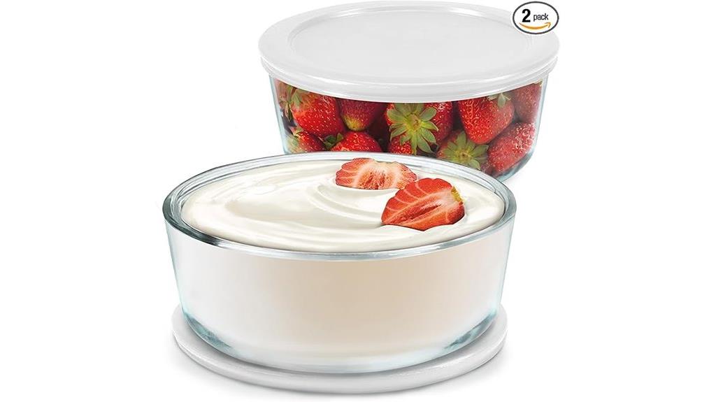 dual food storage containers