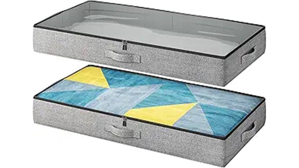 dual underbed storage containers