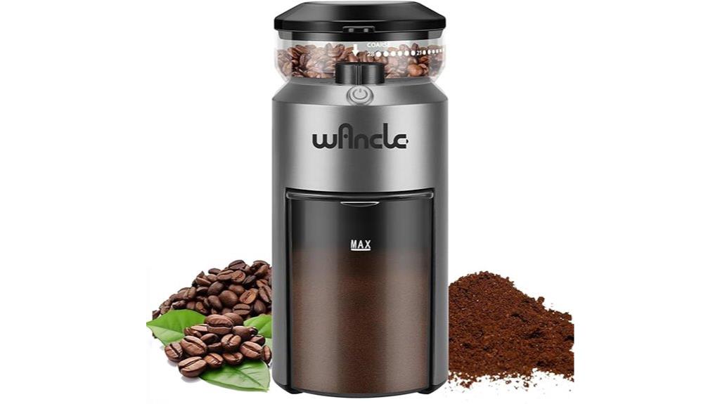 electric burr grinder settings