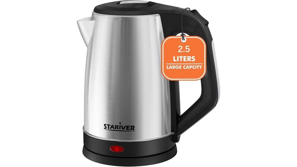 electric kettle with safety features