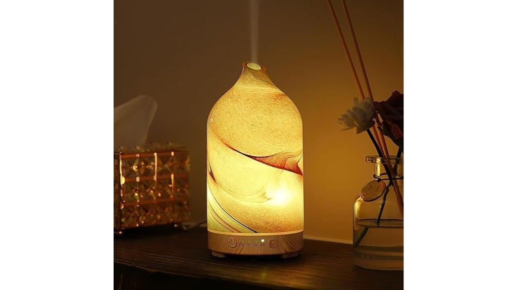 elegant glass diffuser features