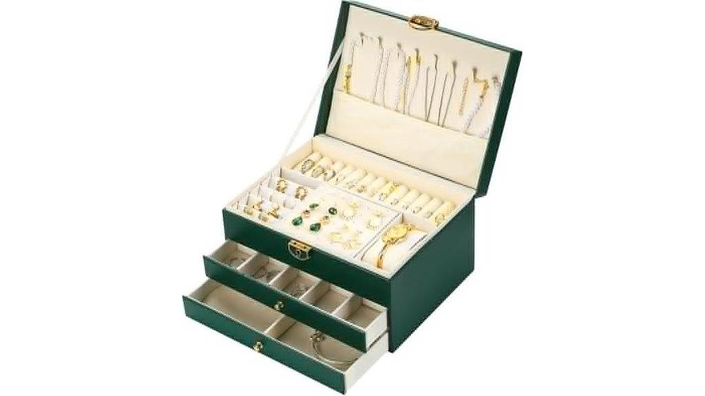 elegant glass lid jewelry box