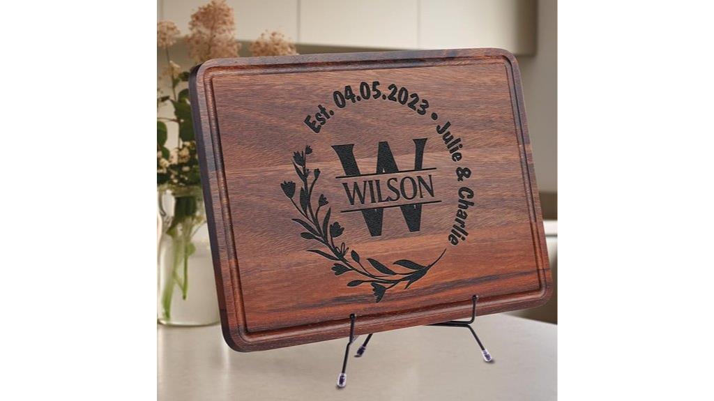 engraved anniversary cutting board