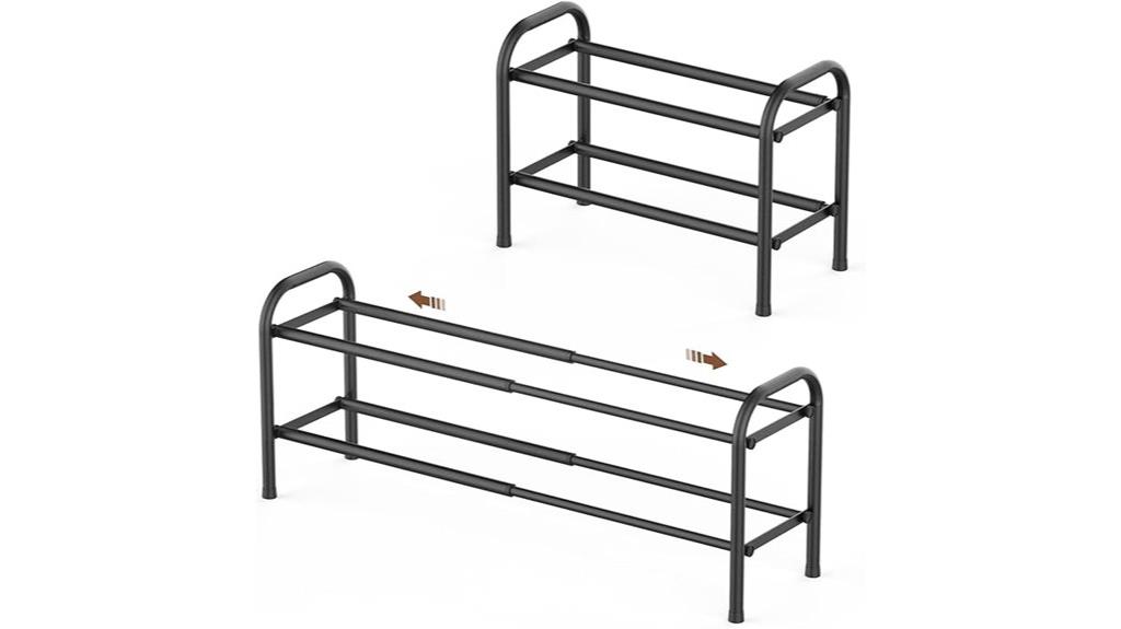 expandable two tier shoe organizer