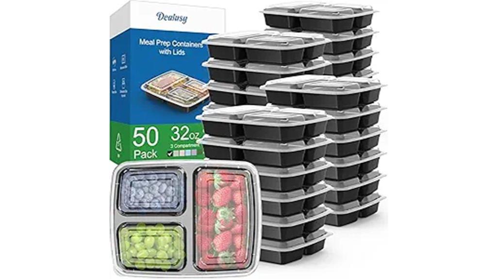 fifty reusable meal containers