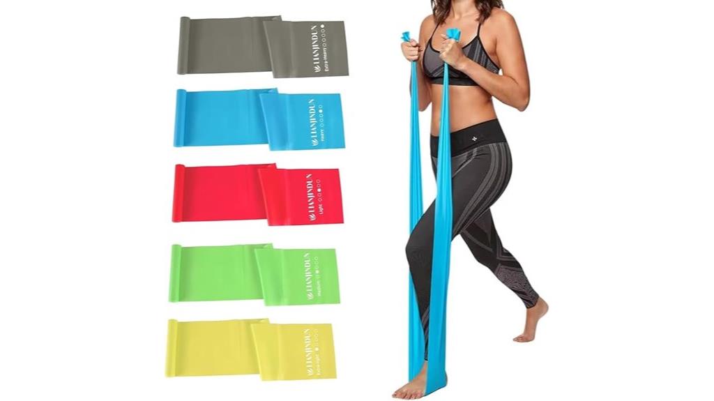 five piece resistance band set