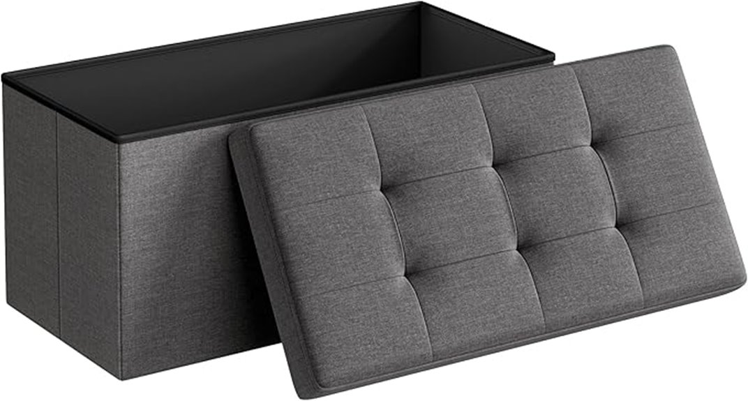 folding storage ottoman bench