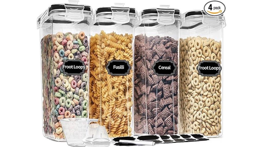 four piece 4l cereal containers