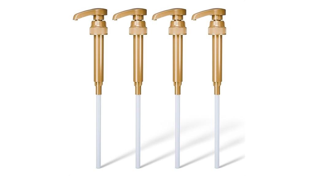 four piece coffee syrup dispensers
