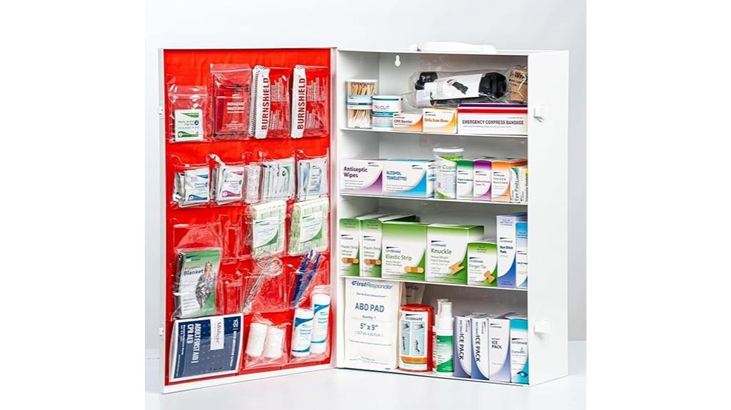 four shelf first aid cabinet