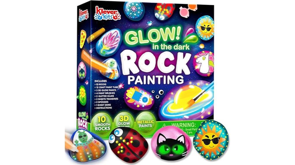 glow in the dark rock painting kit