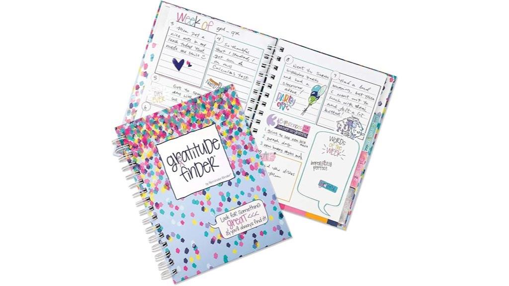 gratitude journal with stickers