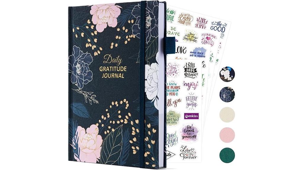 gratitude journal with stickers