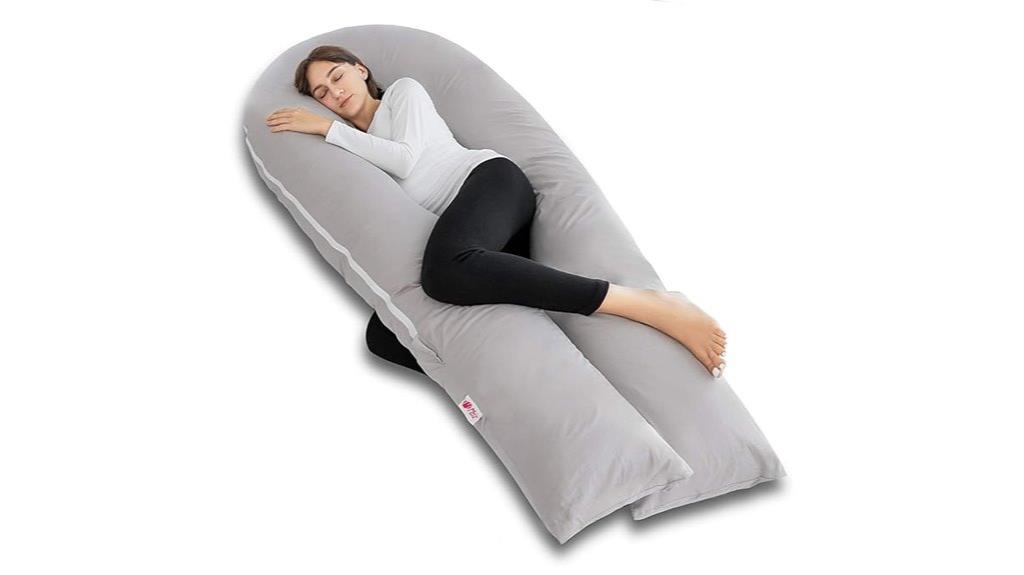gray 65 inch pregnancy pillow