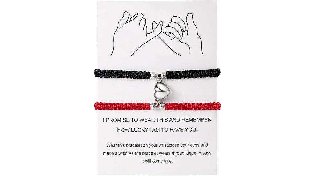 handmade braided heart bracelets