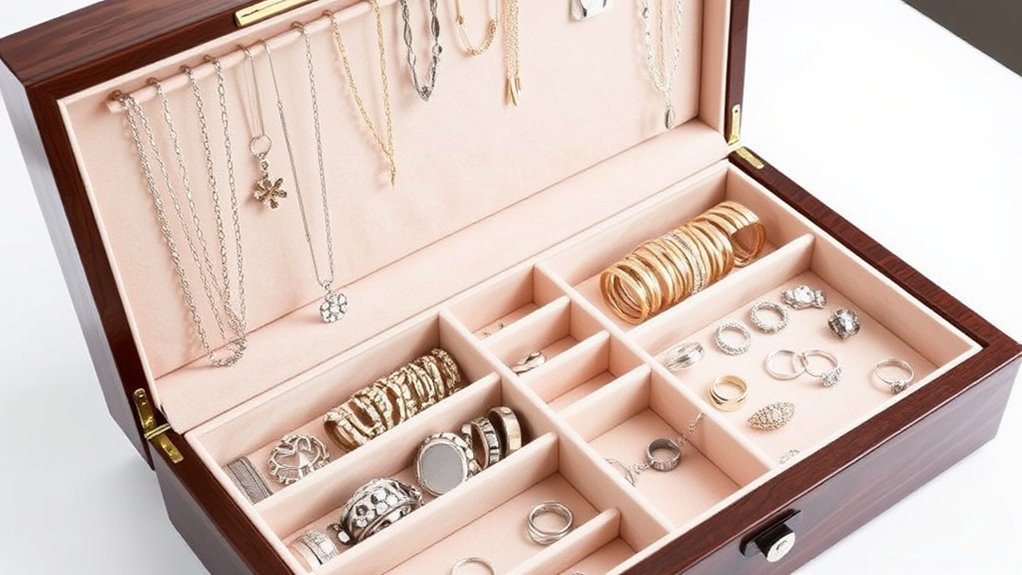 jewelry storage and features