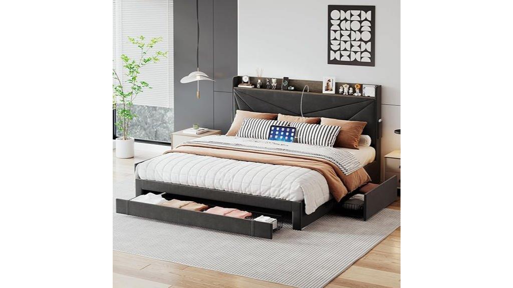 king bed with storage