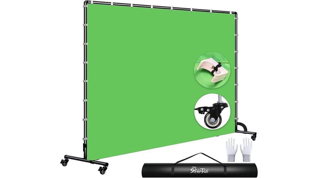 large 7x10ft green screen