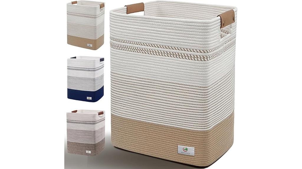 large cotton rope laundry hamper