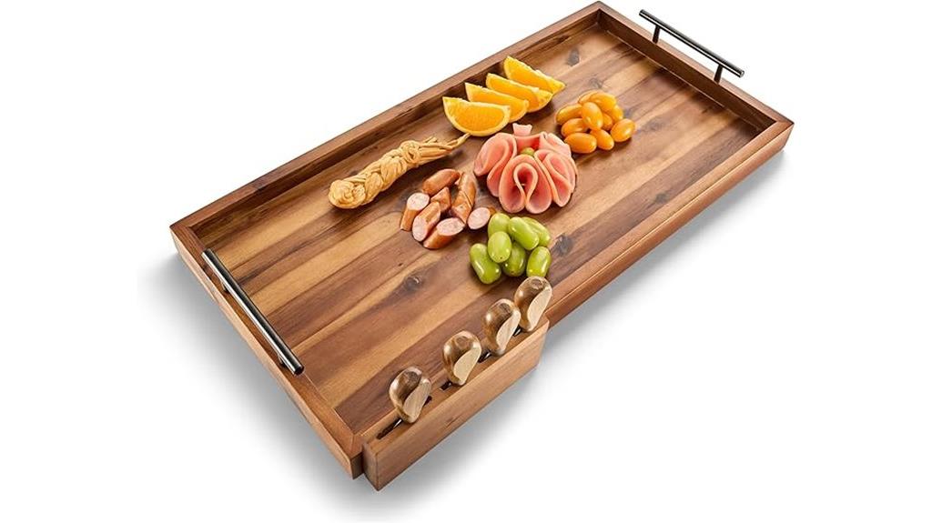large wooden cheese board